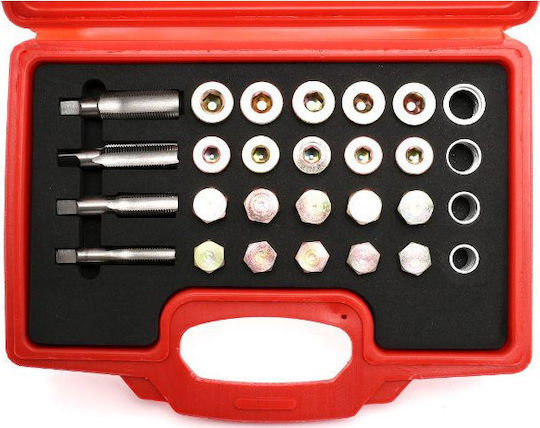 Kraft & Dele KD10511 Thread Repair Kit Made of Steel 13x1.5 / 15x1.5 / 20x1.5 / 17x1.50mm 64 Pieces