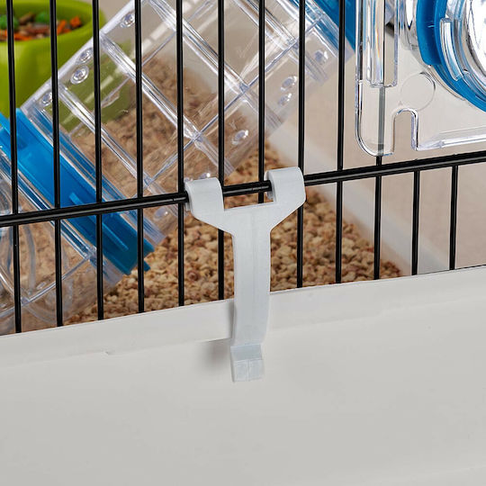 Ferplast Olimpia Rodent Cage Plastic Cage for Hamster with Tubes & Play Area 46x29.5x54cm