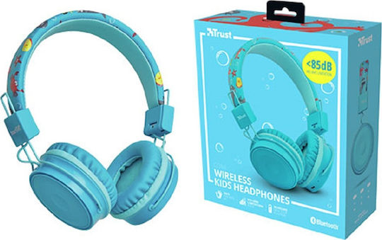 Trust Comi Ασύρματα Bluetooth Παιδικά On Ear Ακουστικά με Ραδιόφωνο με 20 ώρες Λειτουργίας Μπλε