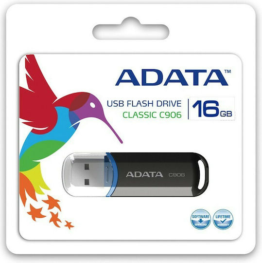 Adata C906 16GB USB 2.0 Stick Black