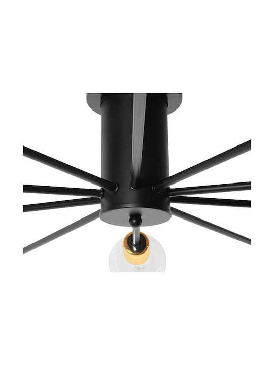 GloboStar Olinda Ceiling Mount Light 95cm Black with Socket E27