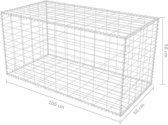 vidaXL Garden Fencing Material 1pcs Silver