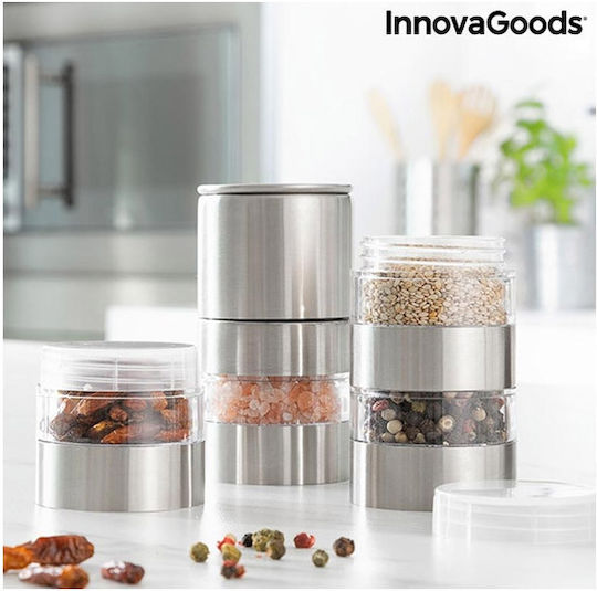 InnovaGoods Ръчен Мелници за подправки Inox в Сребрист цвят 21см 1бр