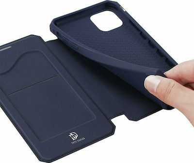 Dux Ducis Skin X Buchen Sie Synthetisches Leder Blau (iPhone 12 mini)