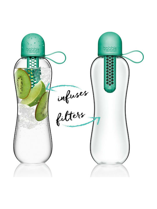 Bobble Infuse Plastic Water Bottle with Filter 590ml Transparent