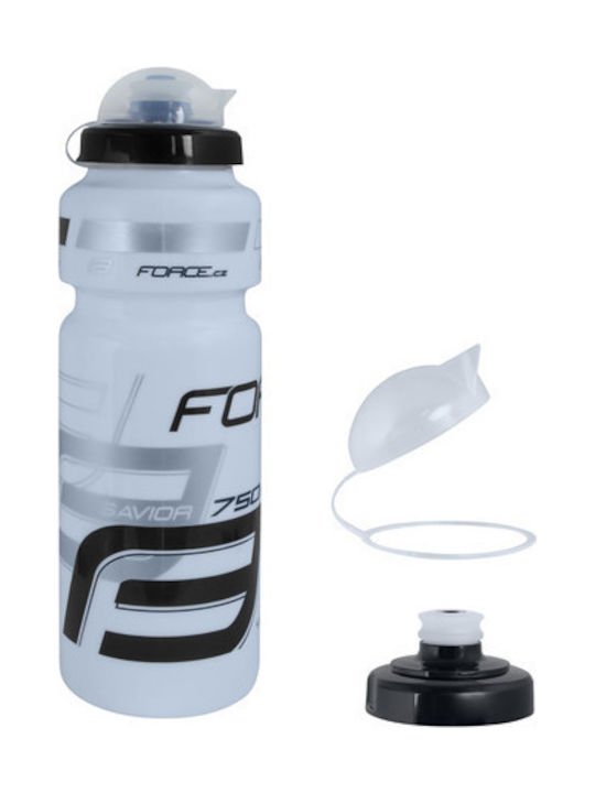 Force Savior Ultra Cycling Plastic Water Bottle 750ml White