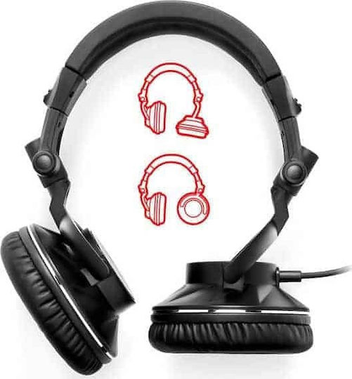 Hercules HDP DJ60 Ενσύρματα Over Ear Ακουστικά Μαύρα