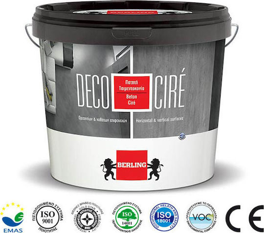 Berling Deco Cire Πατητή Τσιμεντοκονία Οριζοντίων & Κάθετων Επιφανειών Γκρι 15kg