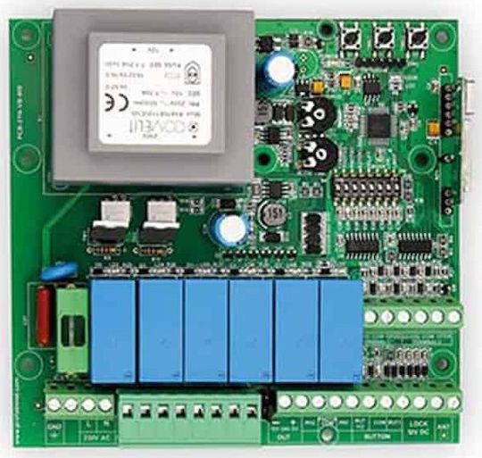Profelmnet PSR-3114 Garage Door Control Panel Single-Phase (220V) 2400W Rolling Automation for Double Opening Door with Motor up to 2400Watt 433.92MHz