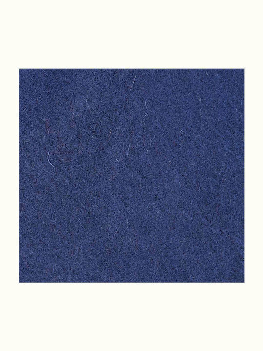 Plain Lambswool Men's Wool Scarf Blue