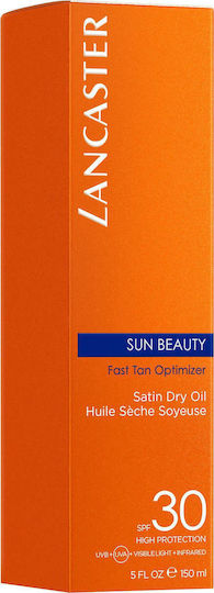 Lancaster Sun Beauty Satin Sheen Ulei Optimizer Rapid Bronzare Produse cu Protecție Solară Ulei Corp SPF30 Spray 150ml