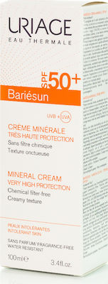 Uriage Bariesun Creme Minerale Waterproof Sunscreen Cream Face and Body SPF50 100ml