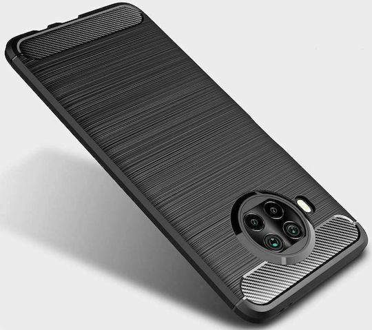 TPU Carbon Задна корица Силикон Черен (Xiaomi Mi 10T Lite)