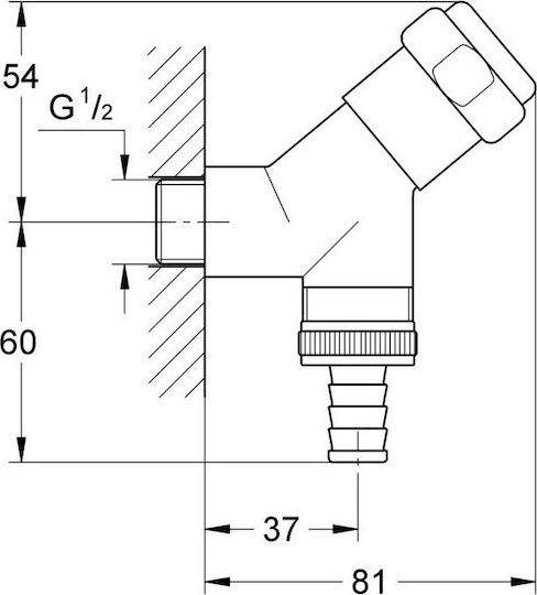 Grohe Outdoor Faucet Κάνουλα Βεράντας 3/4" 41010000