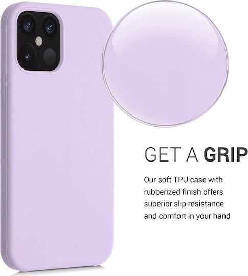 KWmobile Soft Flexible Rubber Back Cover Silicone Purple (iPhone 12 / 12 Pro) 52641.140