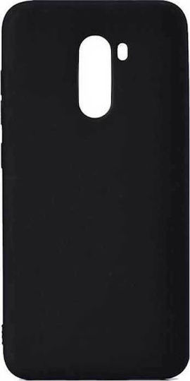 Hurtel Poco F1 Matte Back Cover Σιλικόνης 1.2mm Μαύρο (Pocophone F1)