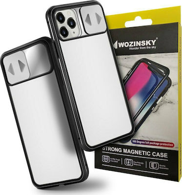 Wozinsky Magnetic Full Cover Case with Camera Slider Acoperire completă 360 Plastic Magnetic Transparent (iPhone 11 Pro Max)