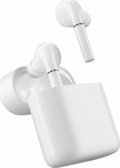 Haylou T19 In-ear Bluetooth Handsfree Ακουστικά με Θήκη Φόρτισης Λευκά