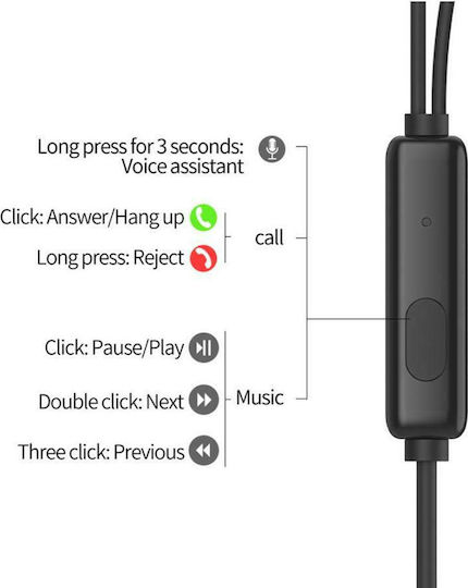 Celebrat G13 In-ear Handsfree with 3.5mm Connector Black