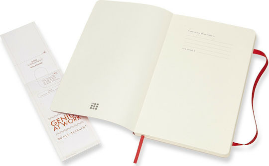 Moleskine Classic Collection Тетрадка A5 На райета с Ластик Червен