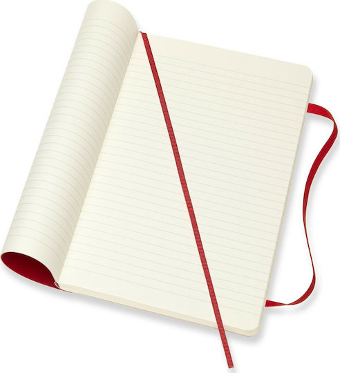 Moleskine Classic Collection Тетрадка A5 На райета с Ластик Червен