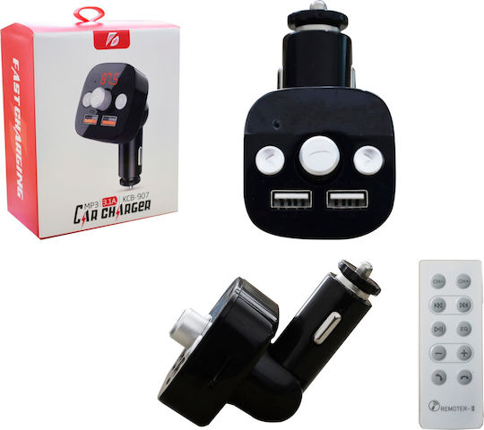 FM Transmitter Αυτοκινήτου KCB-907 με AUX / MicroSD / USB