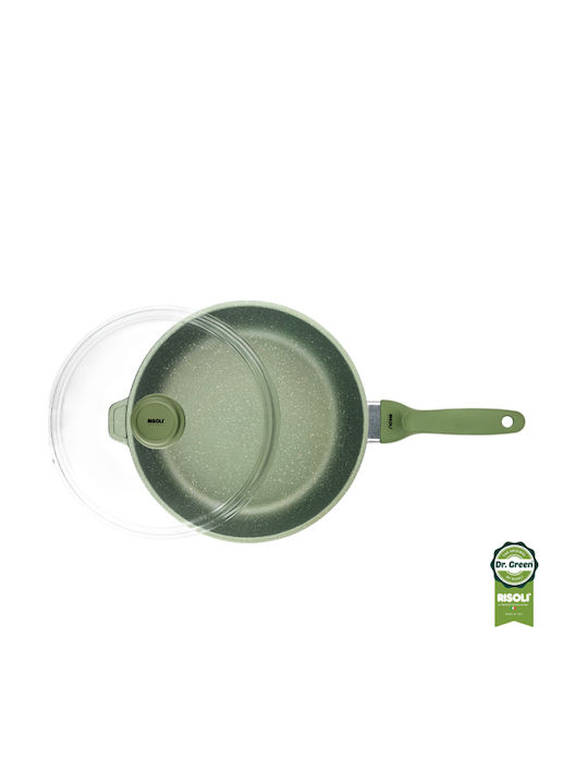 Risoli Dr.Green Pan with Cap made of Die-Cast Aluminum with Non-Stick Coating 28cm