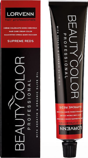Lorvenn Beauty Color Supreme Reds Vopsea De Păr 6 47 Blond Închis Cupru Cărămiziu 70ml