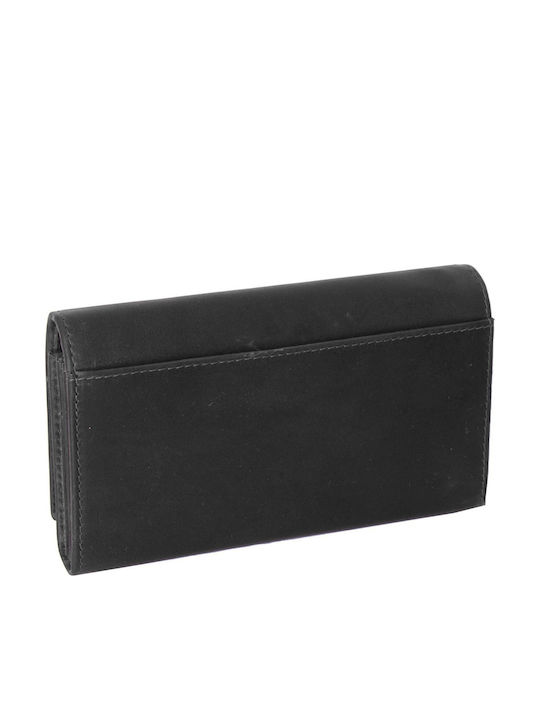 Large Leather Women's Wallet Classic with RFID Black