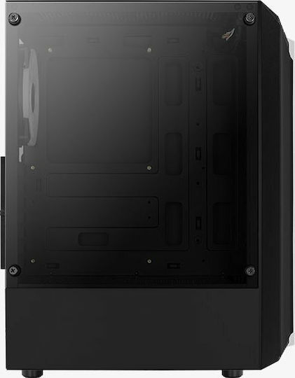 Aerocool Bionic V2 Gaming Midi Tower Computer Case With Side Window And RGB Lighting Black