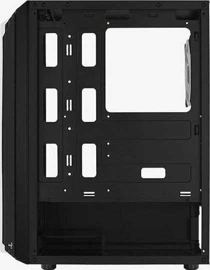 Aerocool Bionic V2 Gaming Midi Tower Computer Case With Side Window And RGB Lighting Black