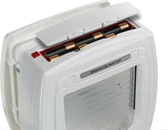 Ferplast Swing Microchip Πόρτα Σκύλου με Αναγνώριση Μικροτσίπ Ταυτοποίησης από Πλαστικό σε Λευκό Χρώμα 22.5 x 16.2 x 25.2εκ.