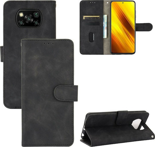 Skin-Τouch Wallet Δερματίνης Μαύρο (Poco X3 NFC / Poco X3 Pro)