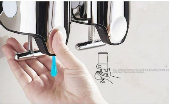 Wall Soap Dispenser SD-2500 Commercial Cream Soap Dispenser 2x500ml Inox