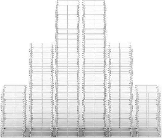 vidaXL Garden Fencing Material 6pcs Silver