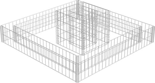 vidaXL Planter Garden Fencing Material 1pcs Silver