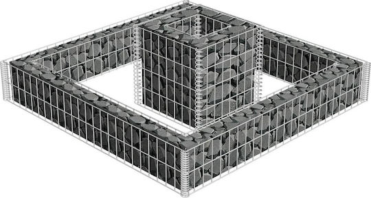 vidaXL Planter Garden Fencing Material 1pcs Silver