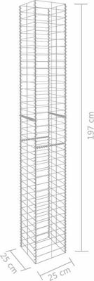 vidaXL Gabin-Box für Gartenzaun aus Stahl 25x25x197cm 3Stück