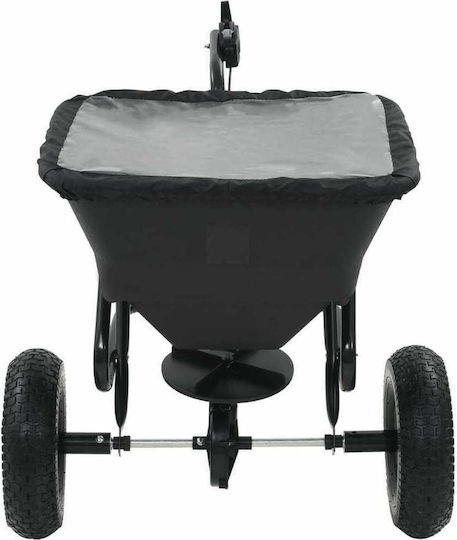 vidaXL Salt Spreader Towable 45lt 125x74x79cm from PVC/Steel Wheeled Seed/Fertilizer Distributor with Capacity 45lt