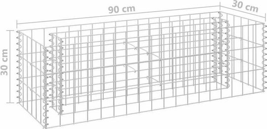 vidaXL Raised Planter Garden Fencing Material 1pcs Silver