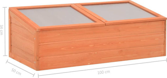 vidaXL 170647 Σπορείο με Ξύλινο Σκελετό 0.5x1x0.4m