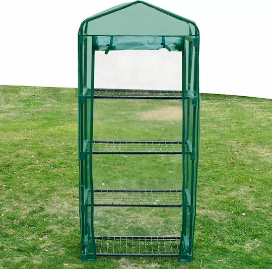 vidaXL 40619 Seed Propagator with Metal Frame and Shelves 0.32x0.69x1.6m