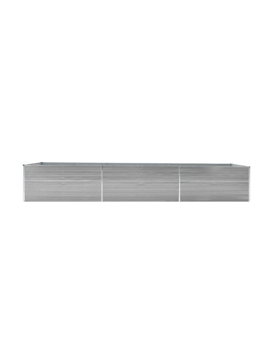 vidaXL Ζαρντινιέρα Μεταλλική Γκρι 480x80x77εκ.
