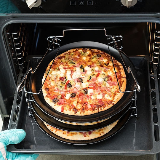 InnovaGoods Excellent Houseware Tavă de Aluminiu cu Acoperire Antiaderentă 32cm 4 Bucăți