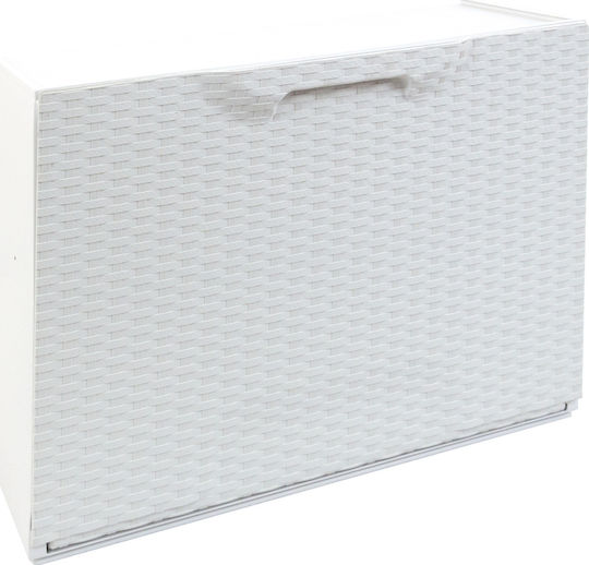 Пластмасов Обувна рафт Unika Rattan с 1 рафт Бял 51x17.3x41см
