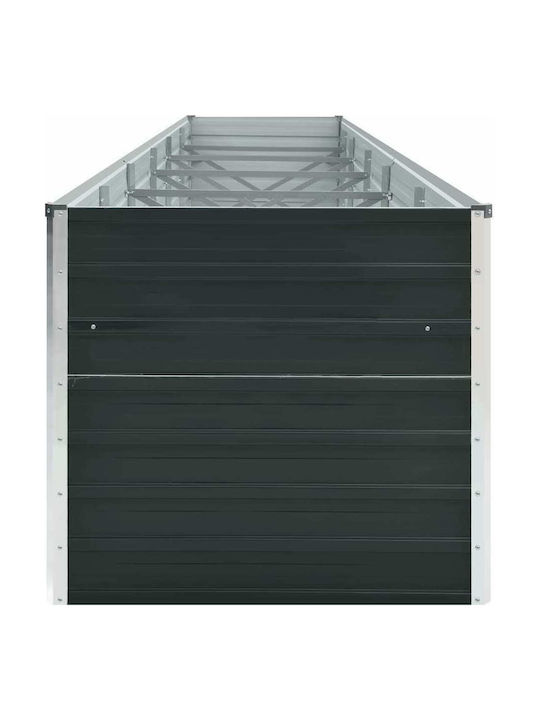 vidaXL Planter Box Metallic Black 480x80x45cm.