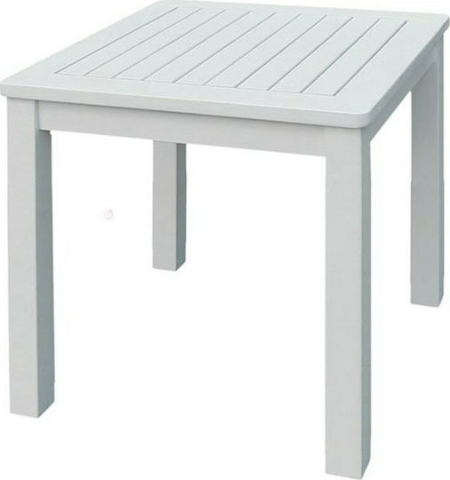 Auxiliary Garden & Terrace Table from Acacia Lugano White 45x45x45cm E222,2