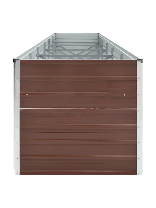 vidaXL Ζαρντινιέρα Μεταλλική Καφέ 480x80x77εκ.