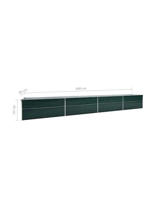 vidaXL Blumenkasten Metallisch Grün 80x45cm.
