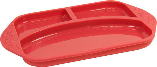 Marcus & Marcus Silicone Baby Tray for 6+ months Red